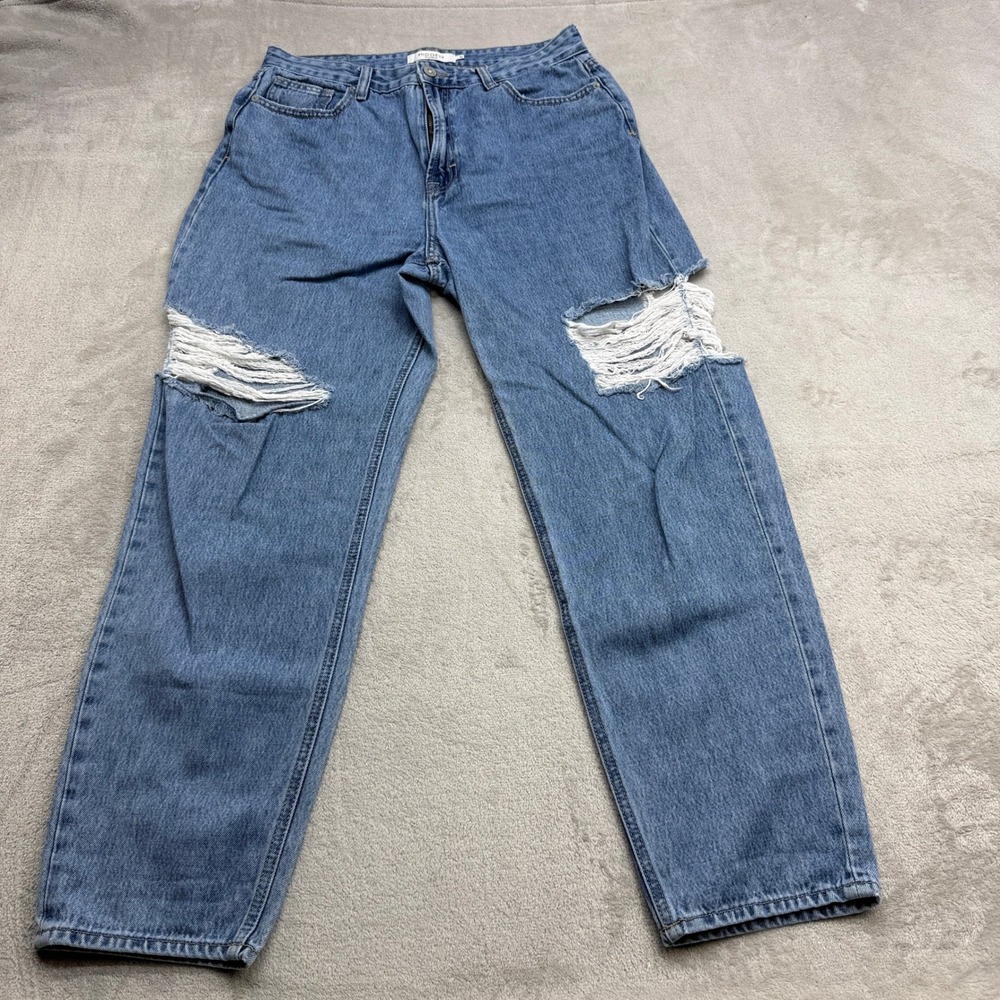 Hidden Jeans Straight Leg Women 31 Blue Distressed Hi Rise Edgy Grunge Y2K Denim